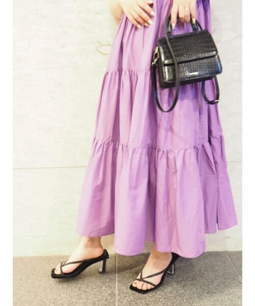 EVRIS（エヴリス）の「ティアードマキシワンピース（ワンピース・レディース・ホワイト/ブラック/パープル/ベージュ・FREE）」の15枚目の写真