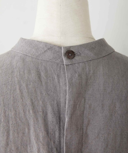 BEARDSLEY(ビアズリー)の「リネンフレアワンピース(ワンピース・レディース・グレー/サンドベージュ・0/1)」の5枚目の写真