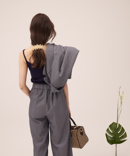 RANDEBOO（ランデブー）の「Loose jacket（テーラードジャケット・レディース・ベージュ/グレー・FREE）」の4枚目の写真