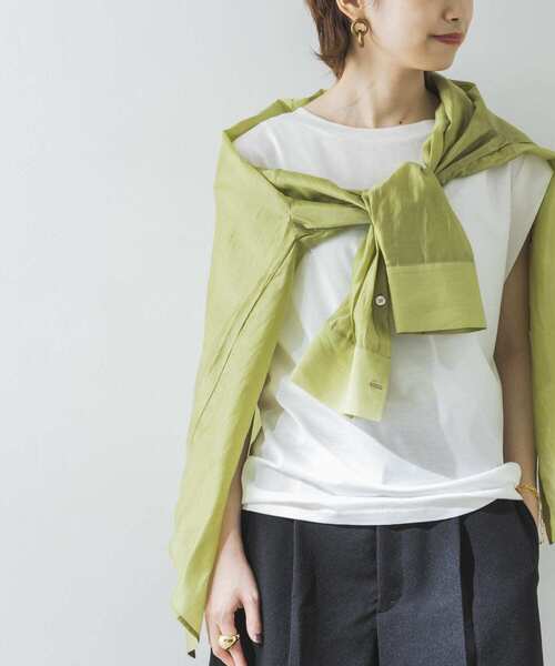 URBAN RESEARCH(アーバンリサーチ)の「ペルビアンコットンノースリーブカットソー(Tシャツ/カットソー・レディース・キャメル/ブラック/ホワイト/グレー系その他・FREE)」の13枚目の写真