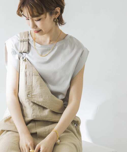 URBAN RESEARCH(アーバンリサーチ)の「ペルビアンコットンノースリーブカットソー(Tシャツ/カットソー・レディース・キャメル/ブラック/ホワイト/グレー系その他・FREE)」の19枚目の写真