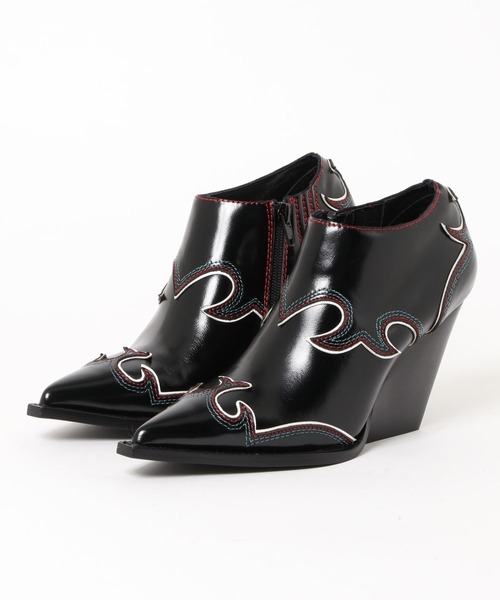Jeffrey Campbell(ジェフリーキャンベル)の「ステッチデザインウエスタンブーティー(ブーツ・レディース・ブラック・38/36/37/39)」の6枚目の写真