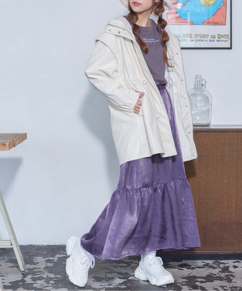 WEGO（ウィゴー）の「WEGO/2WAYフェイクレザーブルゾン（ブルゾン・レディース・ブラック/オフホワイト・FREE）」の7枚目の写真