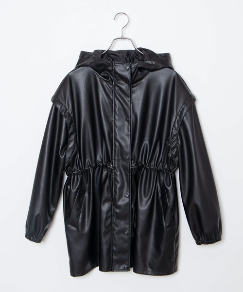 WEGO（ウィゴー）の「WEGO/2WAYフェイクレザーブルゾン（ブルゾン・レディース・ブラック/オフホワイト・FREE）」の20枚目の写真