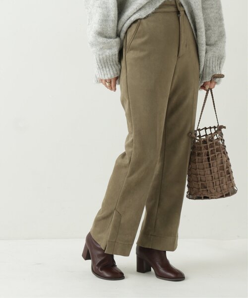 RAY CASSIN（レイカズン）の「ポンチスウェードリラックスセミフレアパンツ（スラックス・レディース・カーキ/モカ/キナリ・SMALL/MEDIUM）」の14枚目の写真