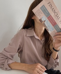 LAUIR | シンプルカラー長袖コットンシャツ(シャツ/ブラウス)