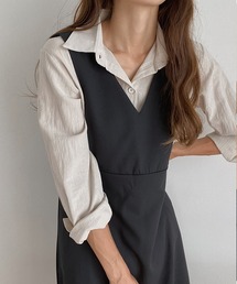 LAUIR | シンプルカラー長袖コットンシャツ(シャツ/ブラウス)