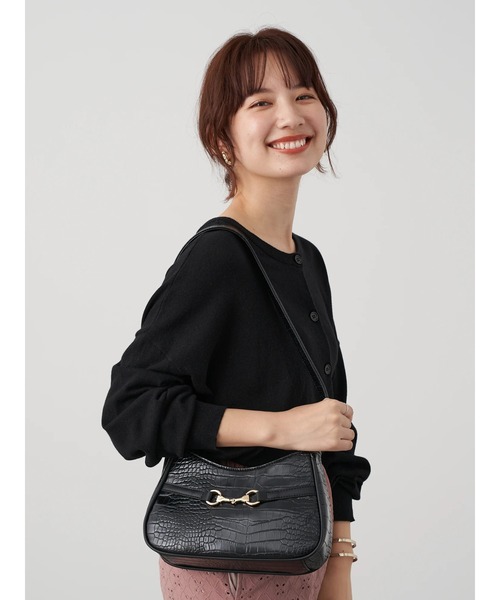 earth music&ecology（アースミュージックアンドエコロジー）の「ワンハンドルビットショルダーバッグ ＊（ショルダーバッグ・レディース・ブラウン/ダークグリーン/ブラック・FREE）」の5枚目の写真