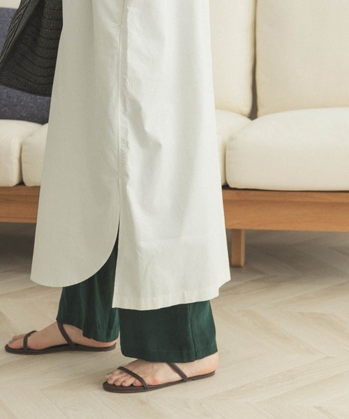 FORK&SPOON（フォークアンドスプーン）の「FORK&SPOON　バンドカラーオーバーシャツワンピース（ワンピース・レディース・ネイビー/アイボリー/ブラウン・ONE）」の13枚目の写真