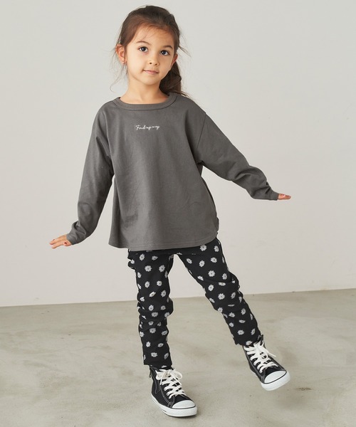 ＆yam（アンドヤム）の「手書きハートロンT【親子お揃い/リンクコーデ】（Tシャツ/カットソー・キッズ・ベージュ/ブラック/ホワイト・140-150cm/110-120cm/120-130cm/150-160cm/130-140cm）」の15枚目の写真