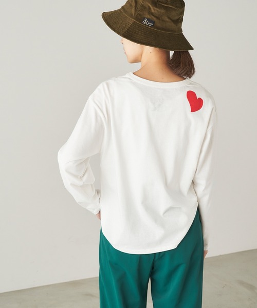 ＆yam（アンドヤム）の「手書きハートロンT【親子お揃い/リンクコーデ】（Tシャツ/カットソー・キッズ・ベージュ/ブラック/ホワイト・140-150cm/110-120cm/120-130cm/150-160cm/130-140cm）」の11枚目の写真