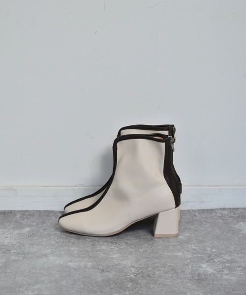 RETRO GIRL（レトロガール）の「パイピングブーツ（ブーツ・レディース・ブラック/ダークブラウン/オフホワイト・M/L）」の9枚目の写真