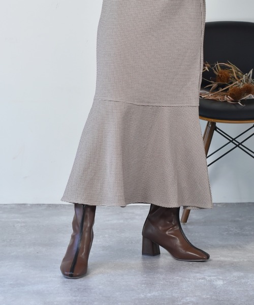 RETRO GIRL（レトロガール）の「パイピングブーツ（ブーツ・レディース・ブラック/ダークブラウン/オフホワイト・M/L）」の10枚目の写真