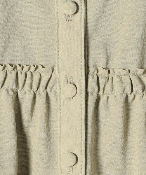 SHIPS Days(シップスデイズ)の「SHIPS Days:ロングスリーブギャザーワンピース(ワンピース・レディース・ダークグレー/ベージュ・ONE SIZE)」の8枚目の写真