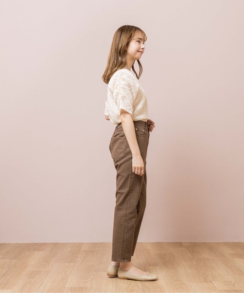 flower（フラワー）の「サニーデイズパンツ4（デニムパンツ・レディース・ブラウン/ベージュ/ピンク・FREE）」の21枚目の写真