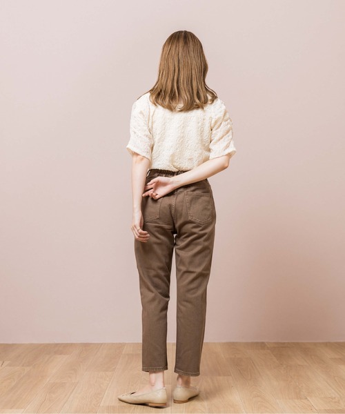 flower（フラワー）の「サニーデイズパンツ4（デニムパンツ・レディース・ブラウン/ベージュ/ピンク・FREE）」の16枚目の写真