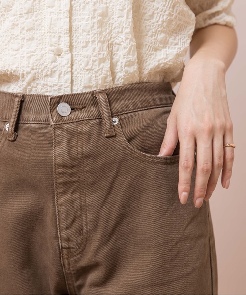 flower（フラワー）の「サニーデイズパンツ4（デニムパンツ・レディース・ブラウン/ベージュ/ピンク・FREE）」の15枚目の写真