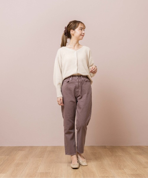 flower（フラワー）の「サニーデイズパンツ4（デニムパンツ・レディース・ブラウン/ベージュ/ピンク・FREE）」の14枚目の写真