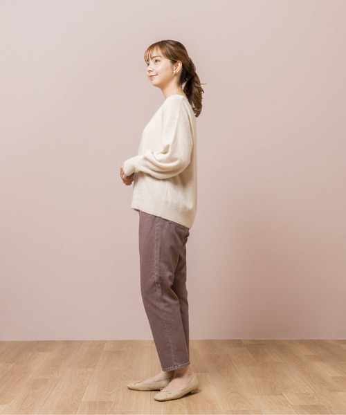 flower（フラワー）の「サニーデイズパンツ4（デニムパンツ・レディース・ブラウン/ベージュ/ピンク・FREE）」の12枚目の写真