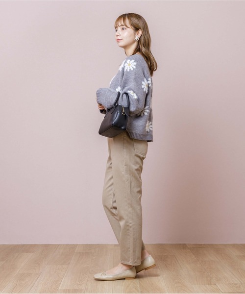 flower（フラワー）の「サニーデイズパンツ4（デニムパンツ・レディース・ブラウン/ベージュ/ピンク・FREE）」の10枚目の写真