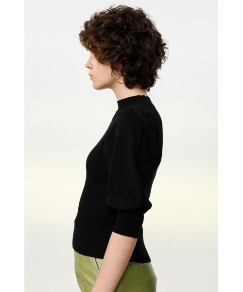 SLY(スライ)の「SQUARE ARM PUFF SLEEVE TOPS スクエアアーム パフスリーブ トップス(ニット/セーター・レディース・ブラック/ブラウン/オフホワイト/ライトグリーン・FREE)」の9枚目の写真