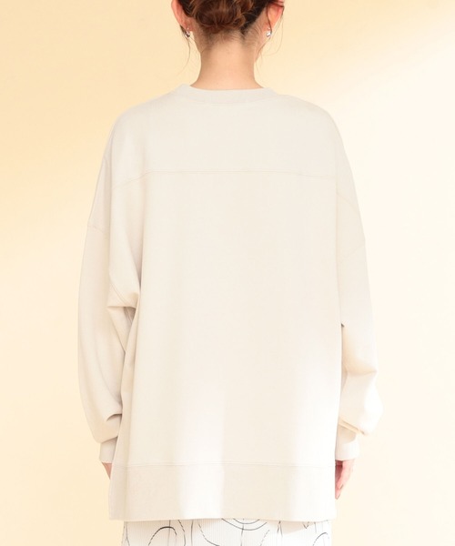 Ray BEAMS（レイビームス）の「【WEB限定】Ray BEAMS / スウェット ビッグ クルーネック プルオーバー（スウェット・レディース・ベージュ/ブラック/ライトブルー・ONE SIZE）」の15枚目の写真
