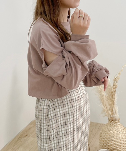 apres jour clair】肩あきロンT【ZOZOTOWN限定アイテム】（Tシャツ