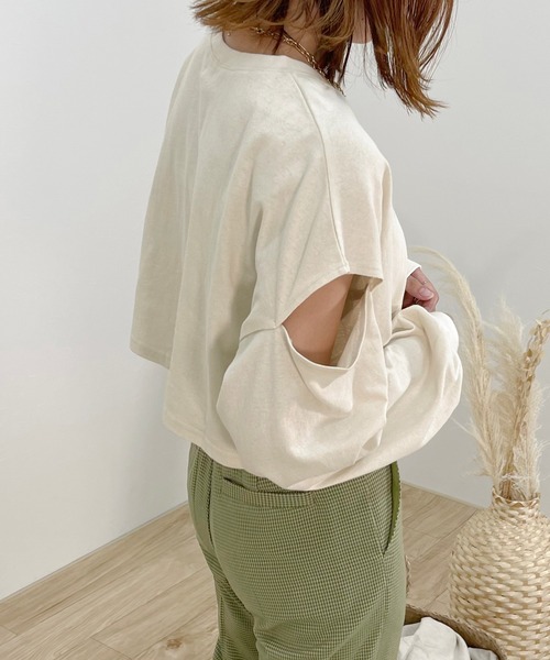 apres jour clair】肩あきロンT【ZOZOTOWN限定アイテム】（Tシャツ