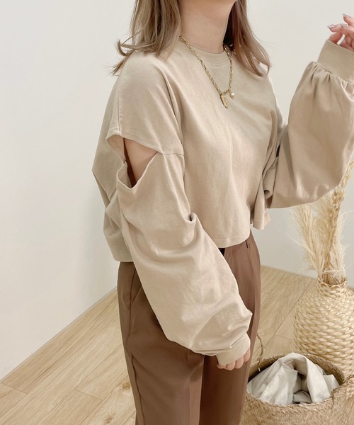 apres jour clair】肩あきロンT【ZOZOTOWN限定アイテム】（Tシャツ