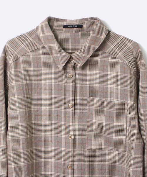 one way（ワンウェイ）の「【oneway】そでギャザーシャツワンピース（ワンピース・レディース・ホワイト/ブラック/ベージュ/ブラウン系その他/ブルー・FREE）」の9枚目の写真