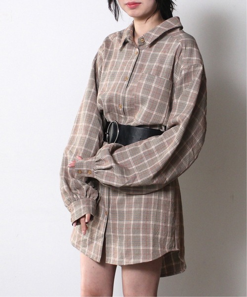 one way（ワンウェイ）の「【oneway】そでギャザーシャツワンピース（ワンピース・レディース・ホワイト/ブラック/ベージュ/ブラウン系その他/ブルー・FREE）」の19枚目の写真