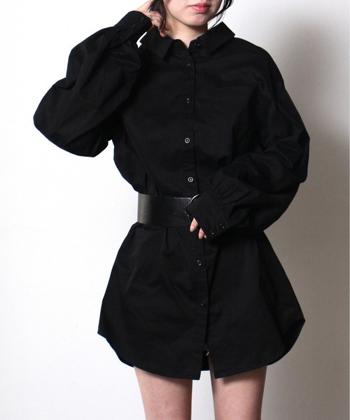 one way（ワンウェイ）の「【oneway】そでギャザーシャツワンピース（ワンピース・レディース・ホワイト/ブラック/ベージュ/ブラウン系その他/ブルー・FREE）」の16枚目の写真