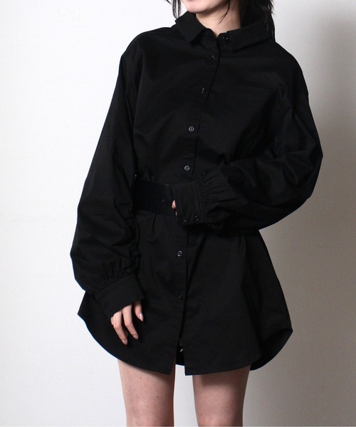 one way（ワンウェイ）の「【oneway】そでギャザーシャツワンピース（ワンピース・レディース・ホワイト/ブラック/ベージュ/ブラウン系その他/ブルー・FREE）」の18枚目の写真