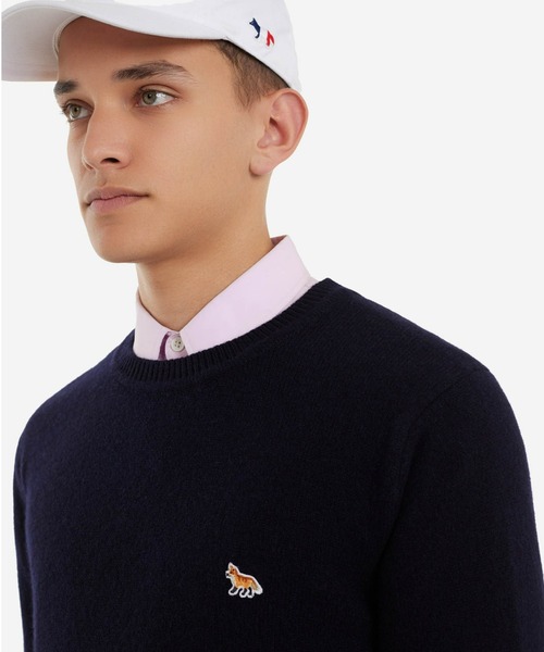 Maison Kitsune(メゾンキツネ)の「BABY FOX PATCH COSY R-NECK PULLOVER(ニット/セーター・メンズ・ネイビー/ダークグレー/ブラック/ベージュ・S/M/L/XL/XS)」の10枚目の写真