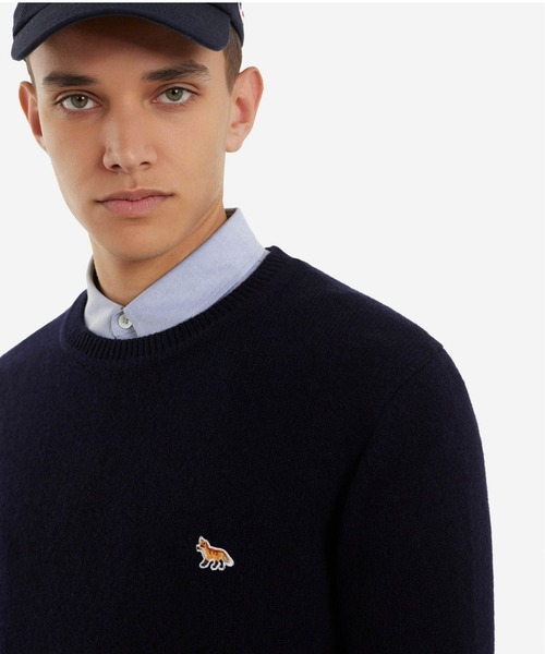 Maison Kitsune(メゾンキツネ)の「BABY FOX PATCH COSY R-NECK PULLOVER(ニット/セーター・メンズ・ネイビー/ダークグレー/ブラック/ベージュ・S/M/L/XL/XS)」の18枚目の写真