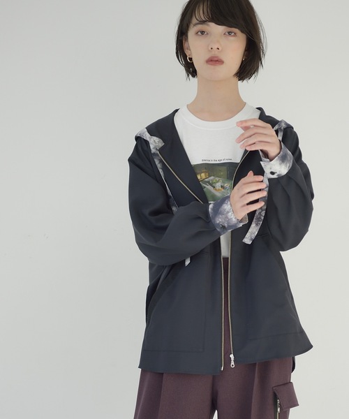 La SRIC（ラスリック）の「La SRIC / タイダイトリミングパーカ（パーカー・レディース・モカ/ネイビー・MEDIUM）」の19枚目の写真