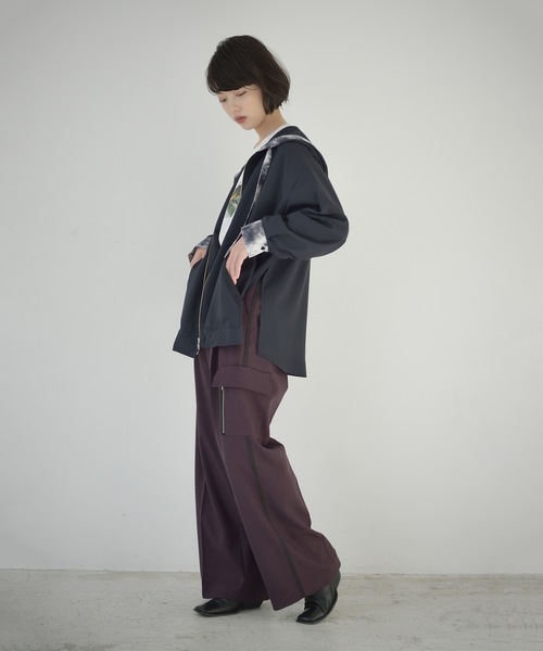 La SRIC（ラスリック）の「La SRIC / タイダイトリミングパーカ（パーカー・レディース・モカ/ネイビー・MEDIUM）」の9枚目の写真