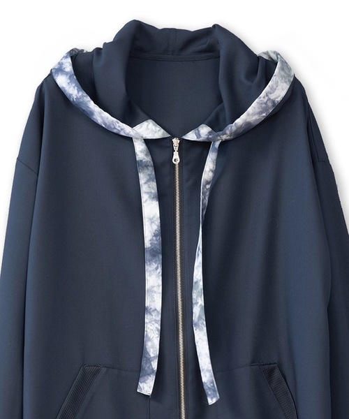 La SRIC（ラスリック）の「La SRIC / タイダイトリミングパーカ（パーカー・レディース・モカ/ネイビー・MEDIUM）」の16枚目の写真