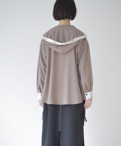 La SRIC（ラスリック）の「La SRIC / タイダイトリミングパーカ（パーカー・レディース・モカ/ネイビー・MEDIUM）」の7枚目の写真