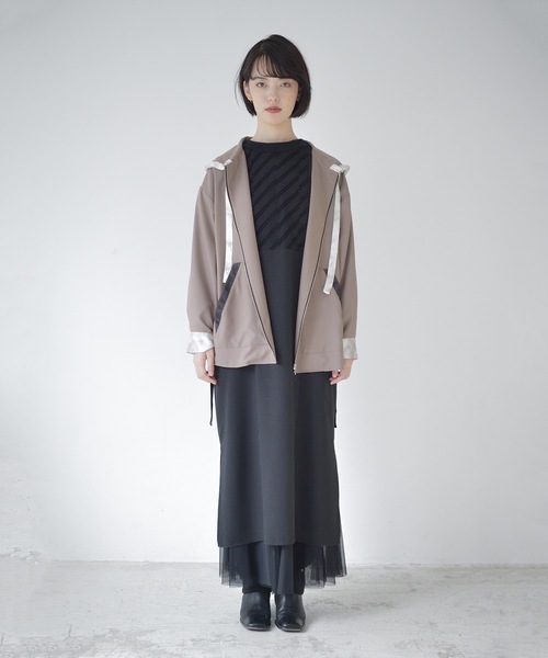 La SRIC（ラスリック）の「La SRIC / タイダイトリミングパーカ（パーカー・レディース・モカ/ネイビー・MEDIUM）」の21枚目の写真