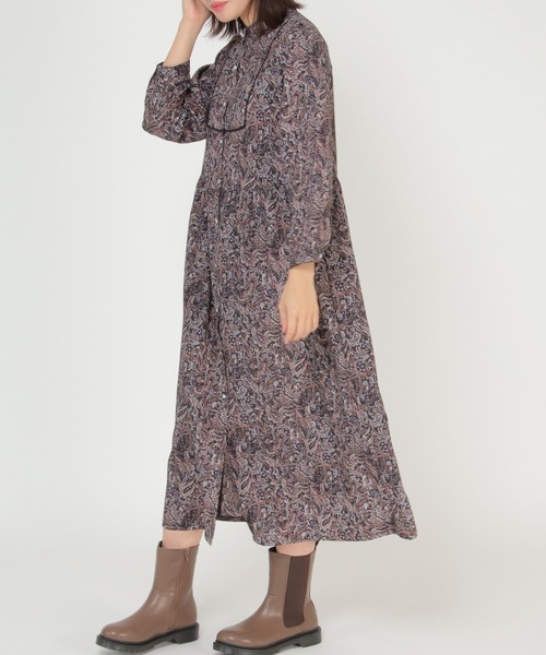 ikka(イッカ)の「プリントボザム切り替えワンピース(ワンピース・レディース・ネイビー/ダークネイビー・M/L)」の2枚目の写真