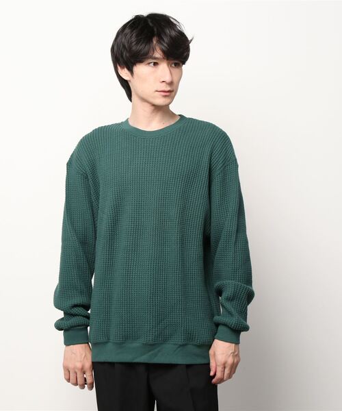 RELAXFIT（リラックスフィット）の「RELAXFIT/リラックスフィット　WAFFLE HOUSE ワッフルハウス（スウェット・メンズ・ブラック/グリーン・MEDIUM/LARGE）」の2枚目の写真