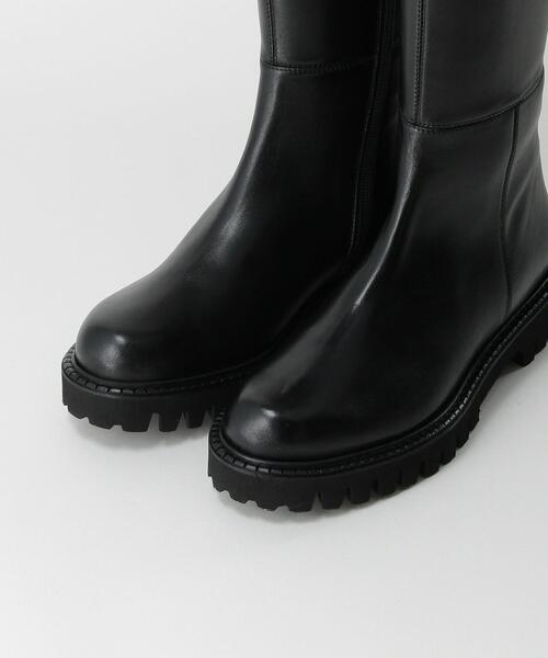 CORSO ROMA，9（コルソローマ）の「＜CORSO ROMA 9＞レザーロング ブーツ（ブーツ・レディース・ブラック・38/36/37/36h/37h）」の2枚目の写真