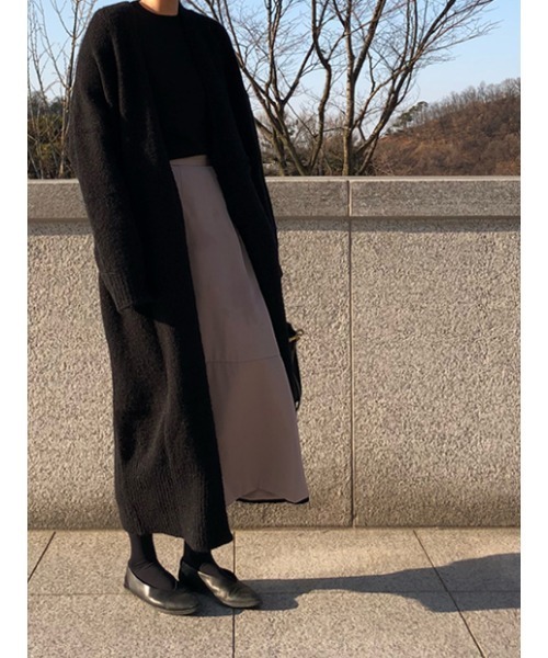 Ritzy（リッツィー）の「オーバーサイズ ロング丈 ニットカーディガン（カーディガン/ボレロ・レディース・ブラック/グレー・FREE）」の19枚目の写真