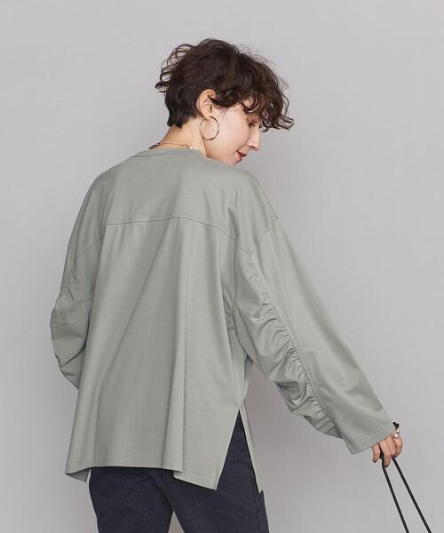 BEAUTY&YOUTH UNITED ARROWS（ビューティーアンドユースユナイテッドアローズ）の「BY 起毛パッカリングギャザー カットソー（Tシャツ/カットソー・レディース・ホワイト/ダークグレー/ライム・FREE）」の3枚目の写真
