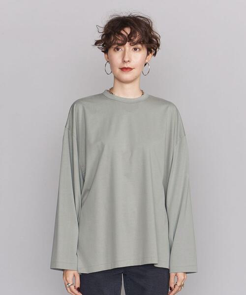 BEAUTY&YOUTH UNITED ARROWS（ビューティーアンドユースユナイテッドアローズ）の「BY 起毛パッカリングギャザー カットソー（Tシャツ/カットソー・レディース・ホワイト/ダークグレー/ライム・FREE）」の9枚目の写真