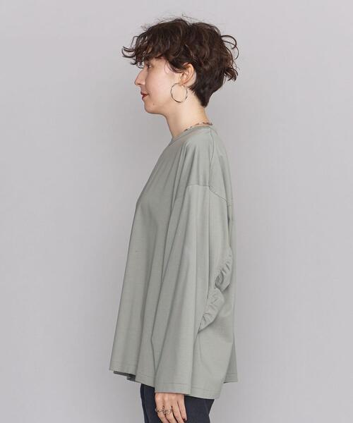 BEAUTY&YOUTH UNITED ARROWS（ビューティーアンドユースユナイテッドアローズ）の「BY 起毛パッカリングギャザー カットソー（Tシャツ/カットソー・レディース・ホワイト/ダークグレー/ライム・FREE）」の7枚目の写真