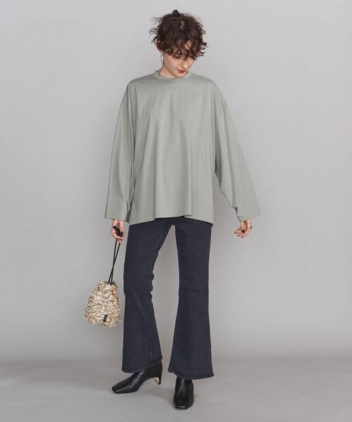 BEAUTY&YOUTH UNITED ARROWS（ビューティーアンドユースユナイテッドアローズ）の「BY 起毛パッカリングギャザー カットソー（Tシャツ/カットソー・レディース・ホワイト/ダークグレー/ライム・FREE）」の6枚目の写真