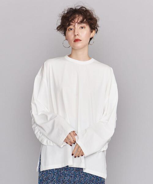 BEAUTY&YOUTH UNITED ARROWS（ビューティーアンドユースユナイテッドアローズ）の「BY 起毛パッカリングギャザー カットソー（Tシャツ/カットソー・レディース・ホワイト/ダークグレー/ライム・FREE）」の5枚目の写真