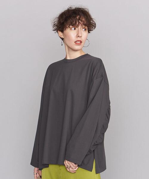 BEAUTY&YOUTH UNITED ARROWS（ビューティーアンドユースユナイテッドアローズ）の「BY 起毛パッカリングギャザー カットソー（Tシャツ/カットソー・レディース・ホワイト/ダークグレー/ライム・FREE）」の12枚目の写真